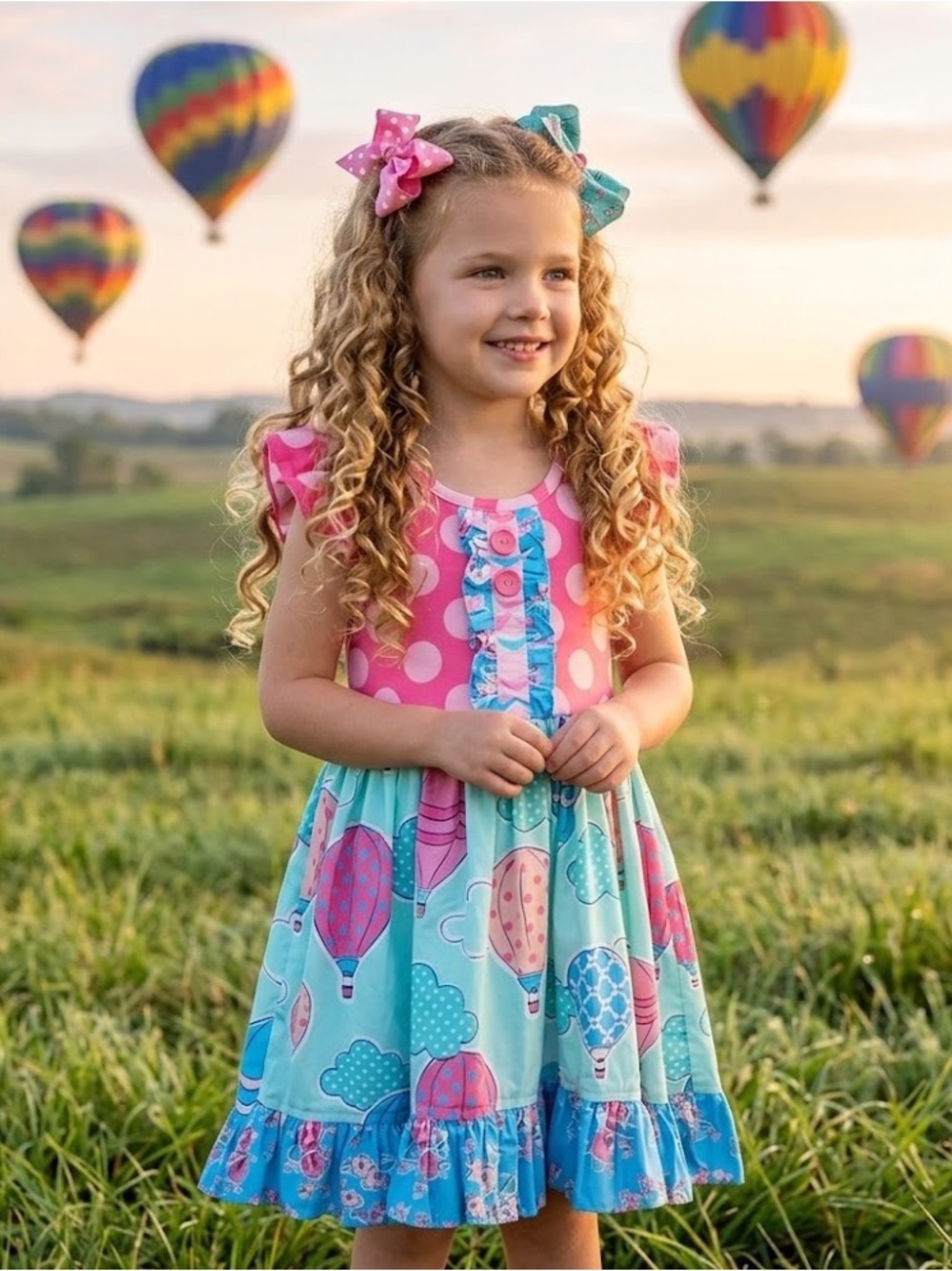 ELEANOR ROSE *Rare* Hot Air Balloon Dress - Size 4-5 *Perfect Spring time dress*